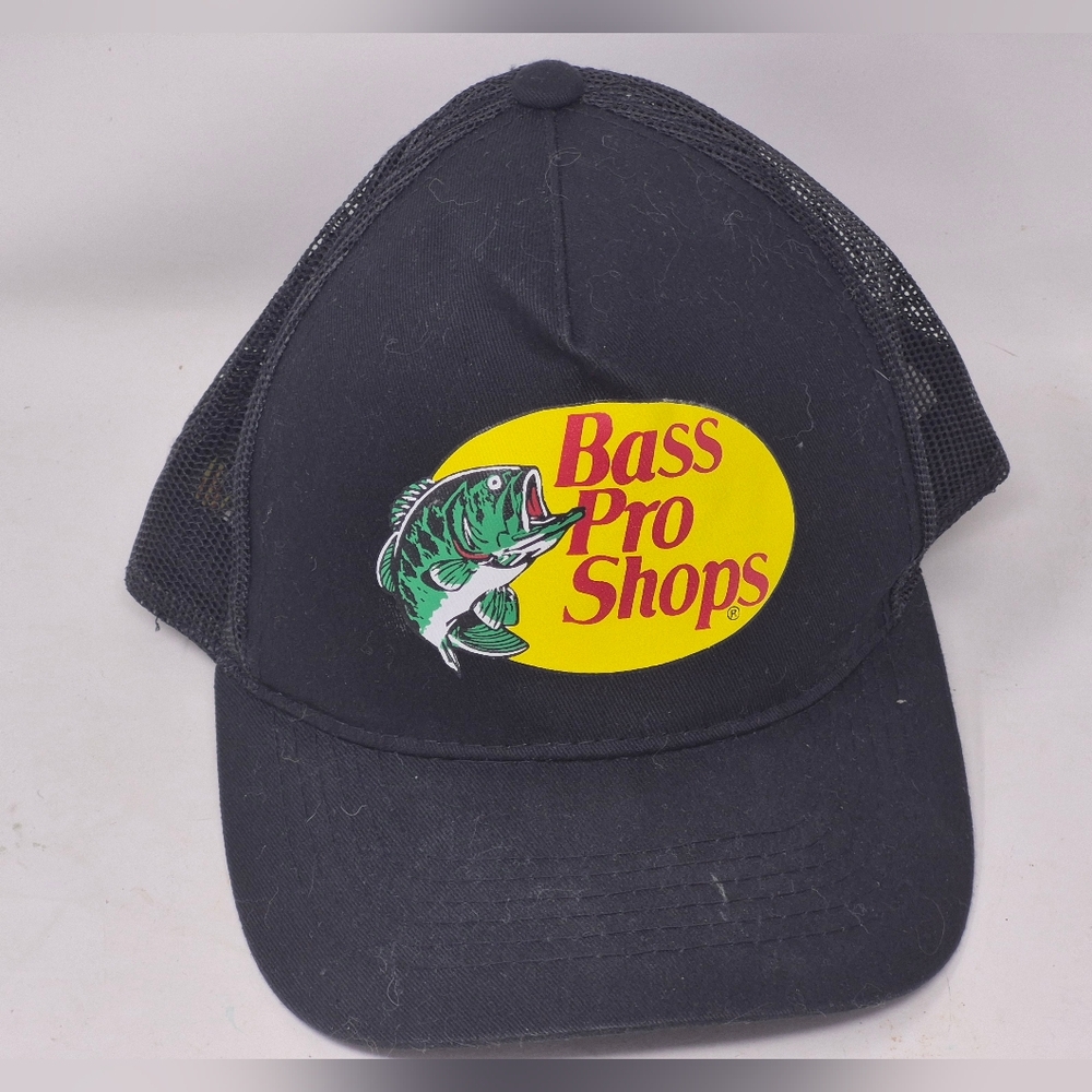 Bass Pro Shops Black Snap Back With Yellow Logo